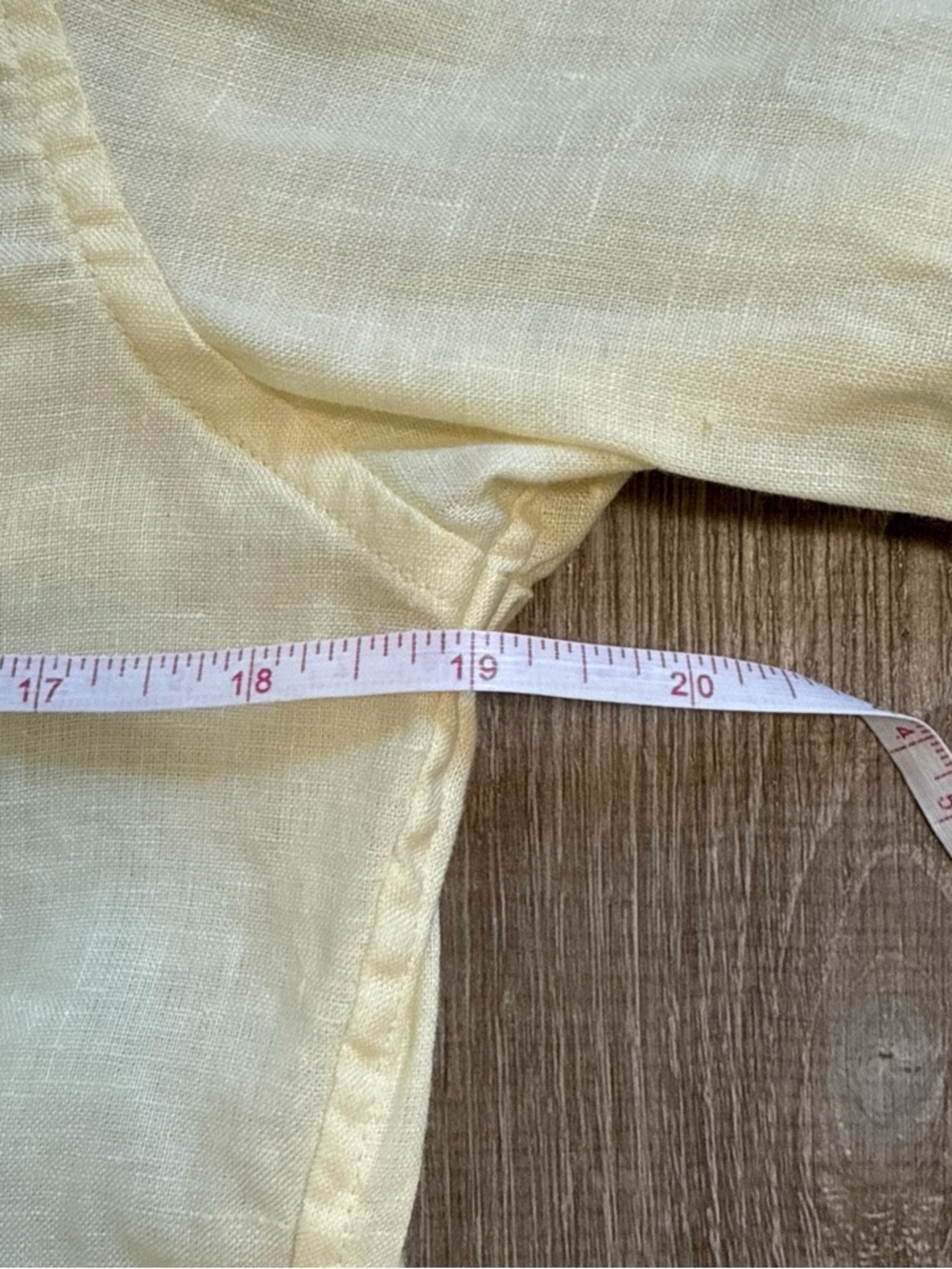 Uniqlo 100% Linen Button Up Long Sleeve Minimalist Preppy Yellow Shirts Size XS - Picture 9 of 11